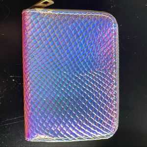 Iridescent Snake Skin Textured Wallet
